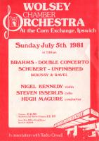 poster for concert on Sunday 5 Jul 1981