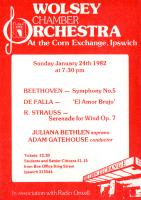 poster for concert on Sunday 24 Jan 1982
