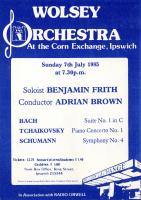 poster for concert on Sunday 7 Jul 1985