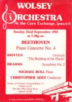 poster for concert on Sunday 22 Sep 1985