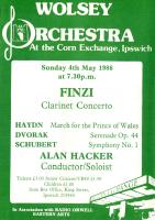 poster for concert on Sunday 4 May 1986