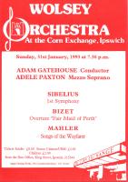 poster for concert on Sunday 31 Jan 1993