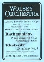 poster for concert on Sunday 5 Feb 1995