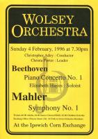 poster for concert on Sunday 4 Feb 1996