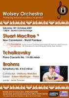 poster for concert on Saturday 10 Oct 2009