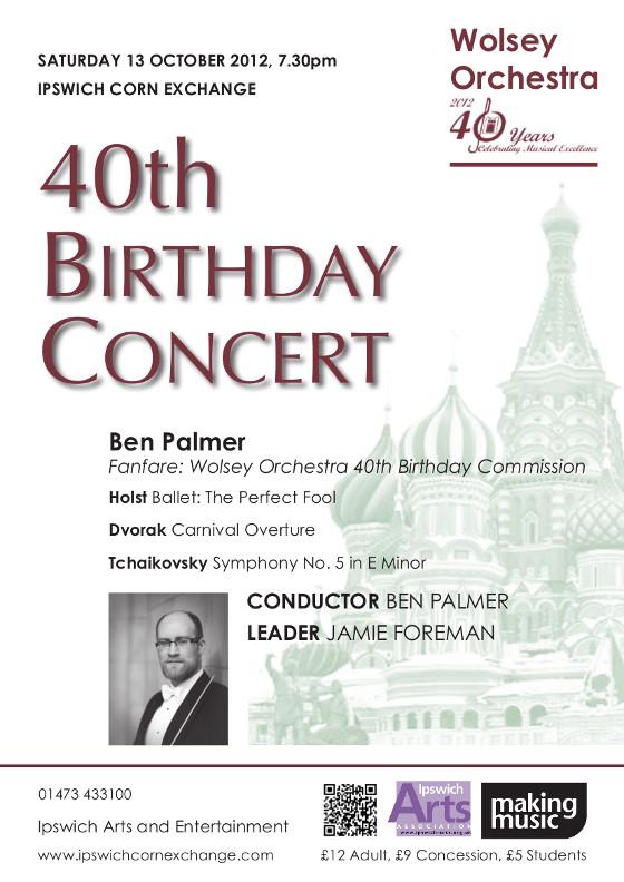 Poster for Saturday 13 Oct 2012