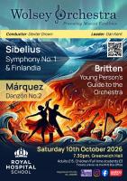 poster for concert on Saturday 10 Oct 2026